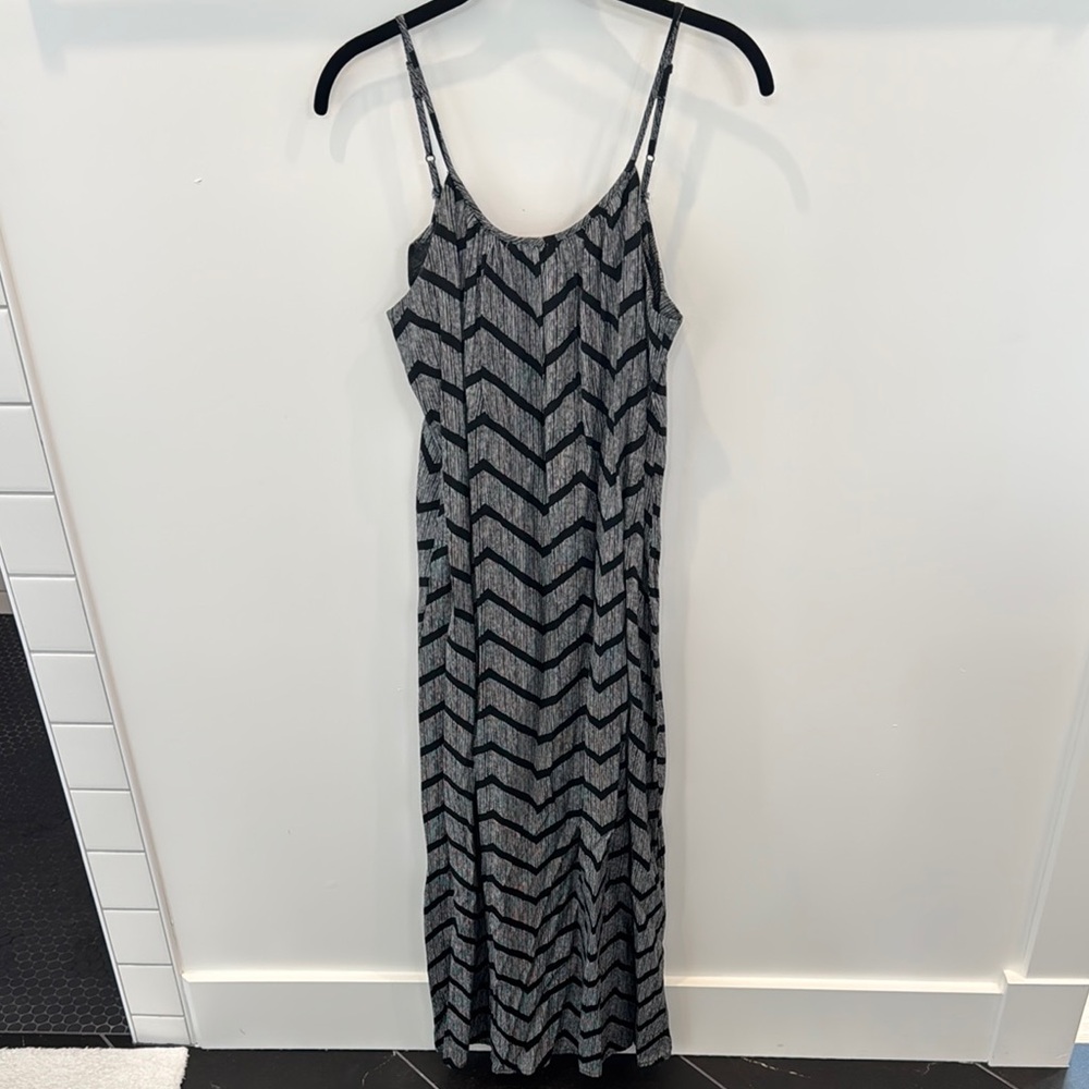 Merona Black and Silver Sleeveless Slip Maxi Dress